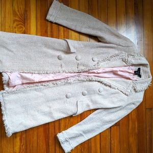 Luxe Dusty Rose Woven Coat, size S